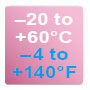 The wide operating temperature range allows for use in various environments.