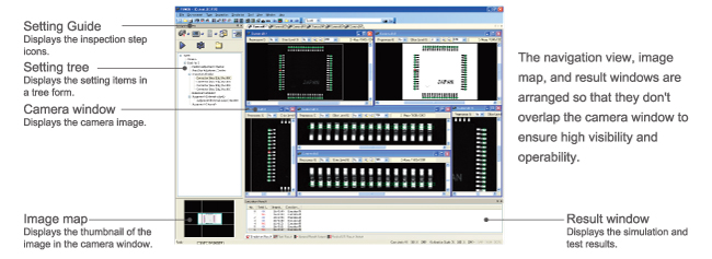 The operability-conscious layout of the screens enhances the setting work efficiency.