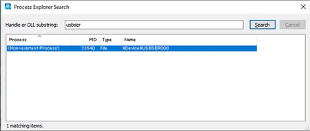 Process Explorer Serch