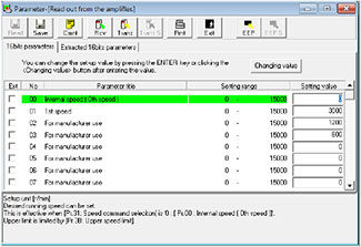 Parameter setting and save file