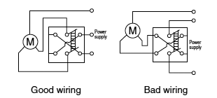 Example of three-phase motor reverse rotation circuit