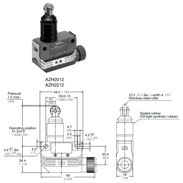 Sealed roller plunger