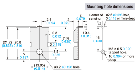 Sensor head mounting bracket set (Accessory for GD-10)