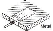 Distance from surrounding metal Front sensing type sensor head