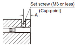 Mounting sensor head Mounting with set screw