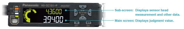 Easy-to-understand 2-line digital display