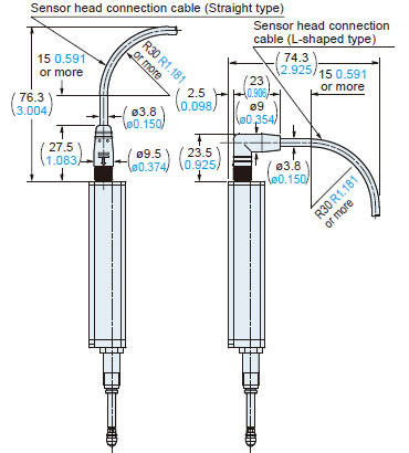 Installation of sensor head connection cable
