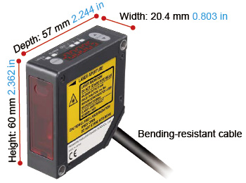Compact size despite the built-in controller and digital readout
