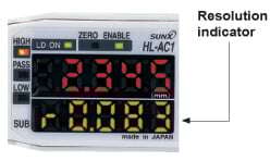 Detection resolution can be easily confirmed