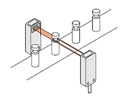 Safe red LED beam