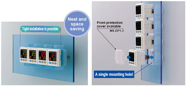 Tight installation to panels is possible