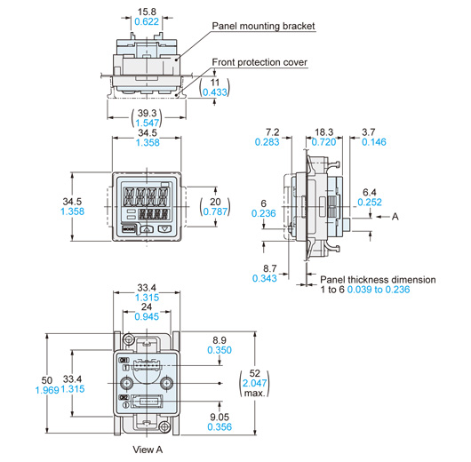MS-DP1-2 MS-DP1-3 Vertical mounting