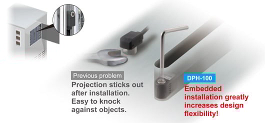 Flexible design! Sensor heads can be embedded