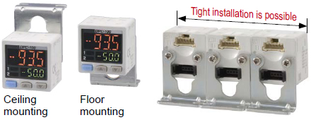 An exclusive mounting bracket (MS-DP1-6) that supports tight installation is available