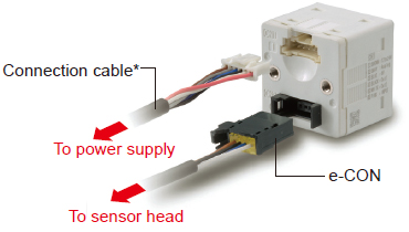 Power supply cable can be connected with one-touch connection