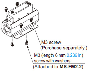 Mounting When using sensor mounting bracket Aluminum body type