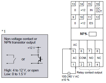 Terminal arrangement diagram