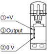 PNP output type FX-301P(-HS) Terminal arrangement diagram