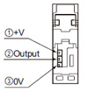 PNP output type FX-501P Terminal arrangement diagram