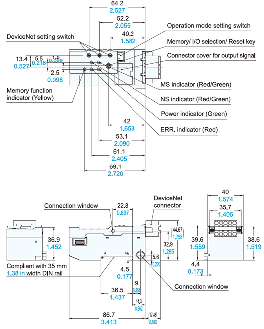 SC-GU3-02 Communication unit for DeviceNet