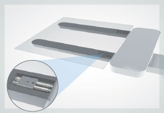 Detection of glass seating on robot hand