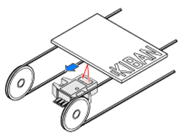 Positioning and passage confirmation of a printed circuit board