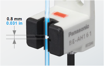 Detection of 0.8 mm 0.031 in air gap