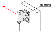 Mountable with M3 screws