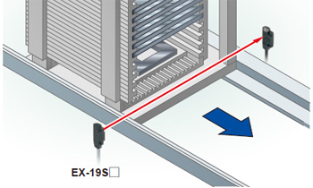 Long-range sensing at 1 m 3.281 ft with a narrow-beam [EX-19S□]