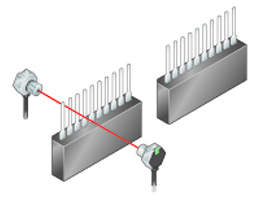 Checking IC pins (using slit masks)