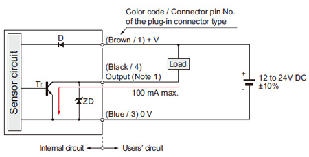 NPN output type I/O circuit diagram