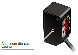 An aluminum die-cast casing protects from strain and heat