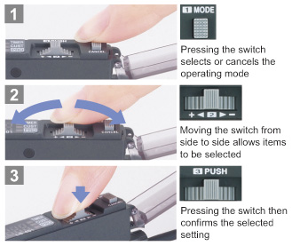 2 switches enable simple operation