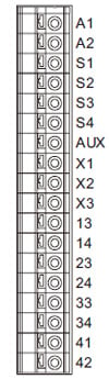 Terminal arrangement diagram