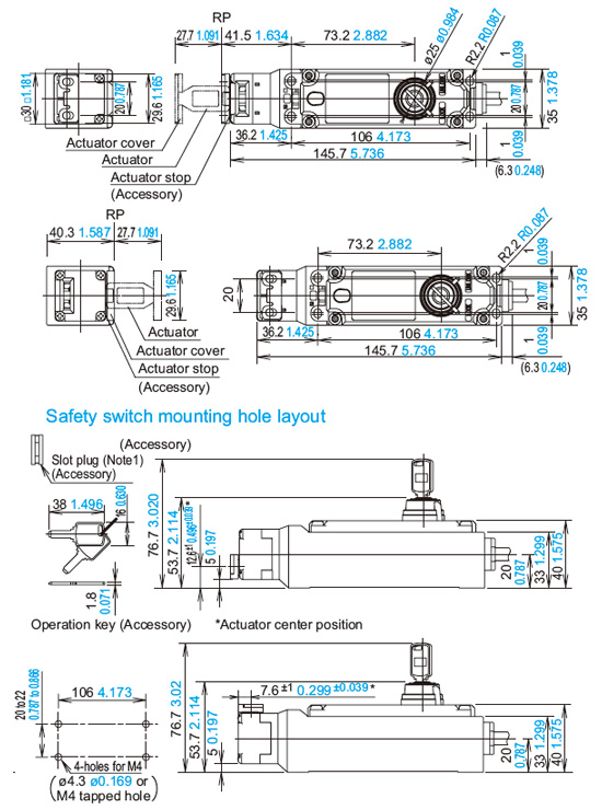 When using vertical mounting / straight actuator (SG-K22)