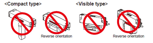 Incorrect mounting orientation