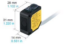 Compact sensor head saves space