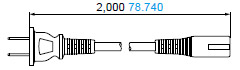 ANUJ6803　　200 V AC power cable